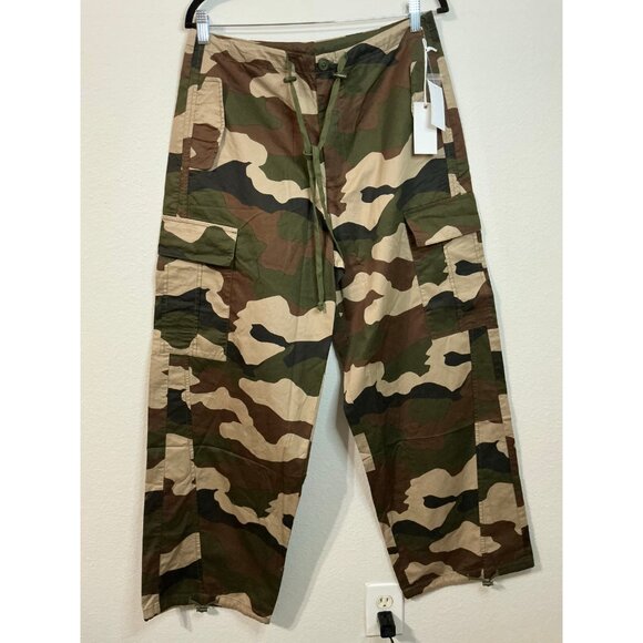 Good American Parachute Cargo Pants in Fatigue Green Size Small - Picture 5 of 13